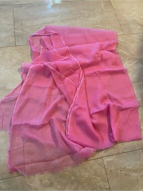 Indian Women’s Pretty Pink Dupatta Scarf Lightweight Sheer Shawl Wrap Veil